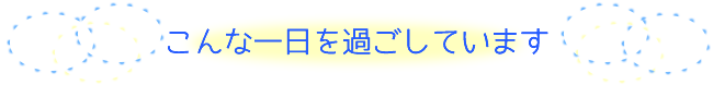 こんな1日を過ごしています